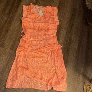 Croft & Barrow Orange Floral Midi Dress